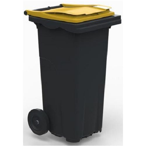 Cassonetto 120 L grigio/giallo,