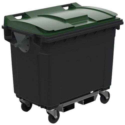 Cassonetto 660L Coperch Verde Passag Forca+Ri nforzo Fondo,