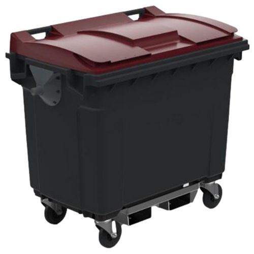 Cassonetto 660L Coperch Rosso Passag Forca+Ri nforzo Fondo,