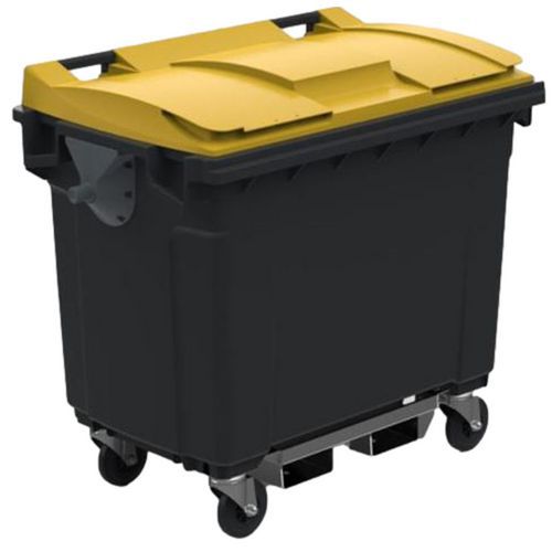 Cassonetto 660L Coperchio Gial Passag Forca+R inforzo Fondo,