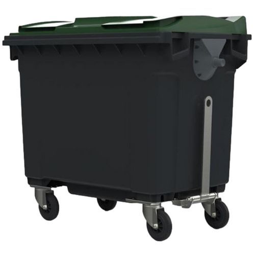 Cassonetto 660L Coperch Verde Timon D'Attacco +Rinforzo Fond,