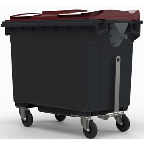 Cassonetto 660L Coperch Rosso Timon D'Attacco +Rinforz Fondo,