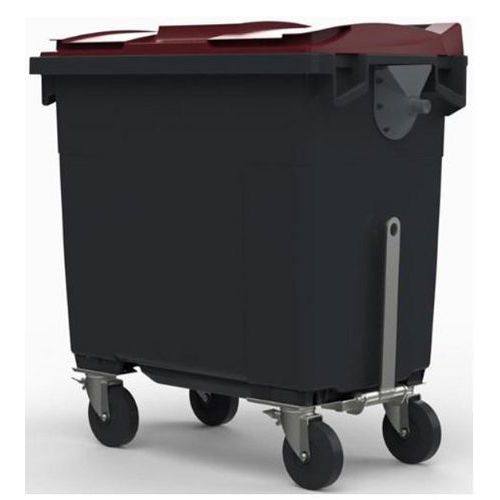 Cassonetto 770L Coperch Rosso Timon D'Attacco +Rinforzo Fond,