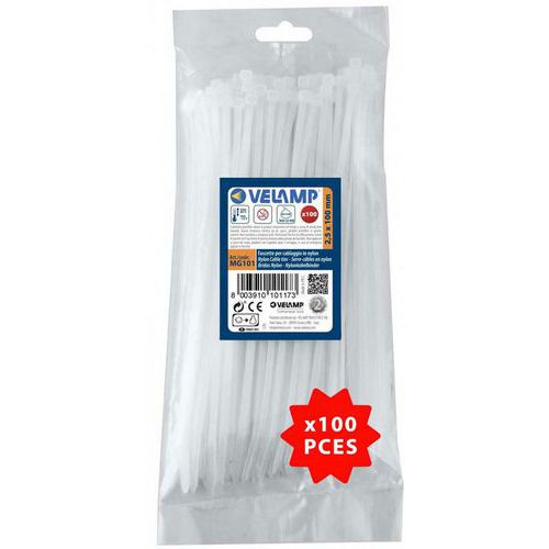 50 Fascette Stringicavo In Poliammide – Bianche E Nere, Varie Dimensioni (da 200 A 900 Mm, Larghezza 4,8-12 Mm)