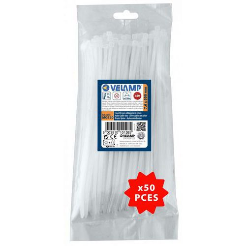 Fascette bianche in nylon - 7,6x550 - 50 pz,