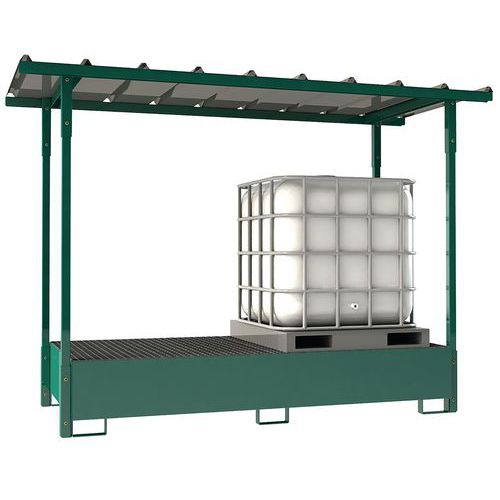 Vasca di raccolta 2 GRV con tetto - Sameto Technifil,