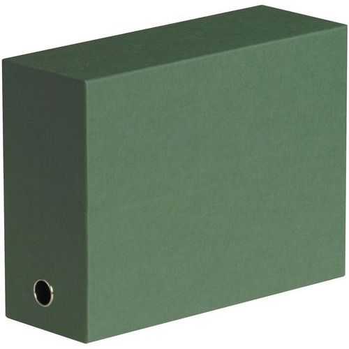 Raccoglitore per documenti in cartone-Dorso largh 12cm-Verde,