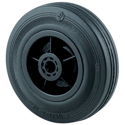 Ruota con mozzo liscio - Diametro 125 mm - Portata: 100,