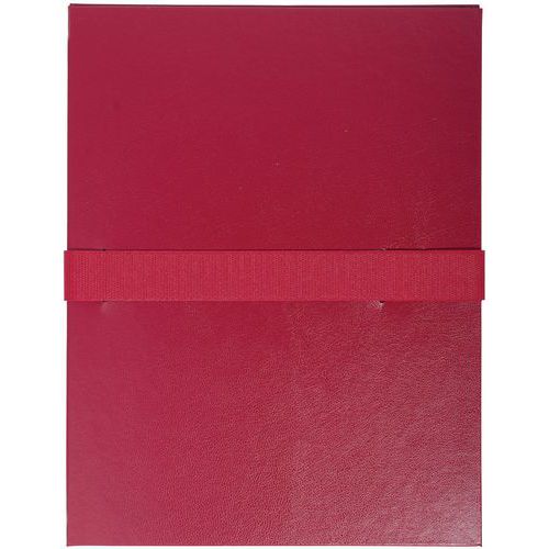 Cartelletta con retro estendibile Balacron e cinturino in velcro - bordeaux,