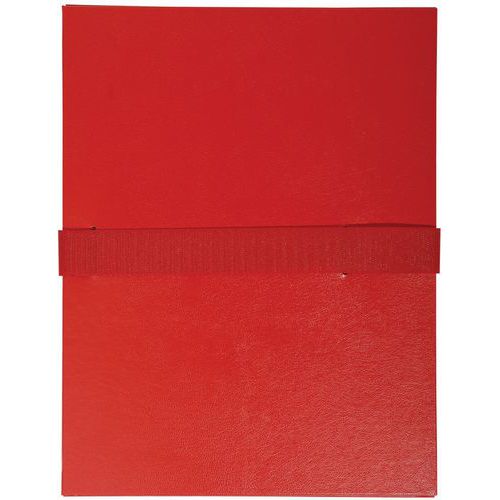 Cartelletta con retro estendibile Balacron e cinturino in velcro - rosso,