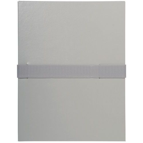 Cartelletta con retro estendibile Balacron e cinturino in velcro - grigio,