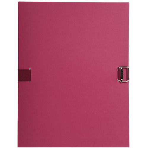 Cartelletta in carta telata con cinghia retro estendibile - bordeaux,