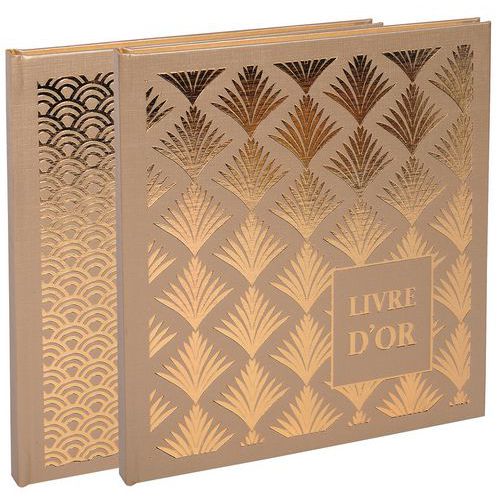 Libro degli ospiti 140 pagine 21 x 19 cm PALMYRE archi e palme,