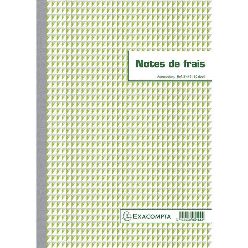 Blocchetto Note spese 29,7 x 21 cm, con 50 foglietti di carta autocop. e in duplice copia,