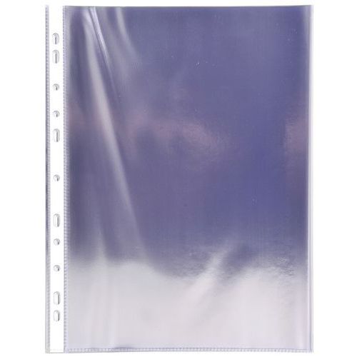 Portadocumenti in cartoncino da 100 bus. perf. PVC texture liscia 8/100 A4 Crystal,