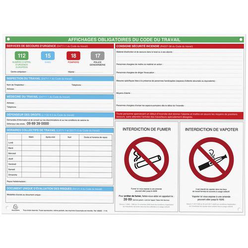 Cartello obbligo di esporre 57 x 42 cm,
