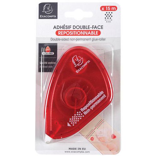 Dispenser di adesivo riposizionabile double face 15 m,