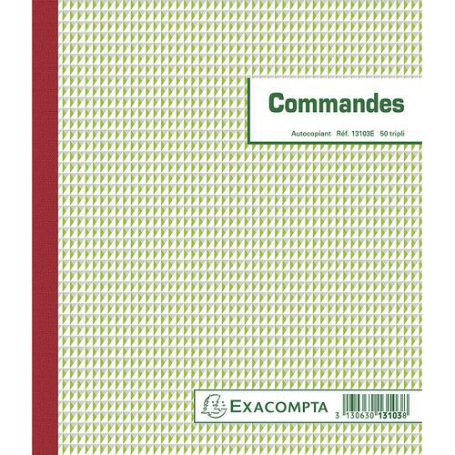 Blocchetto ordini, 21 x 18 cm, con 50 foglietti di carta autocopiante in triplice copia,