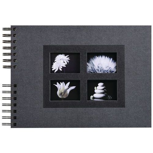 Album foto a spirale 50 pagine nere Passion 32 x 22 cm nero,
