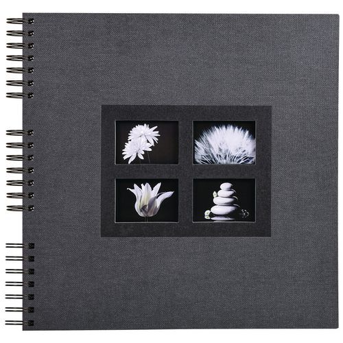 Album foto a spirale 60 pagine nere Passion 32 x 32 cm Nero,