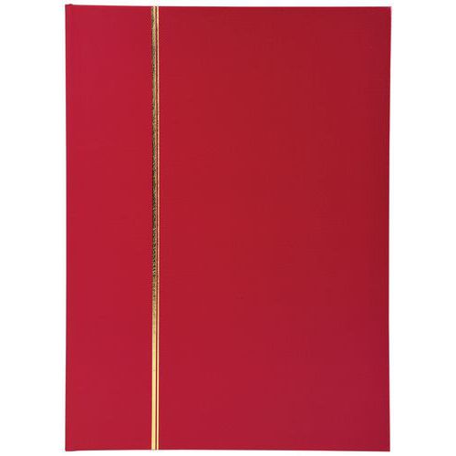 Album per francobolli in ecopelle 32 pag. nere 16,5 x 22,5 cm Rosso,