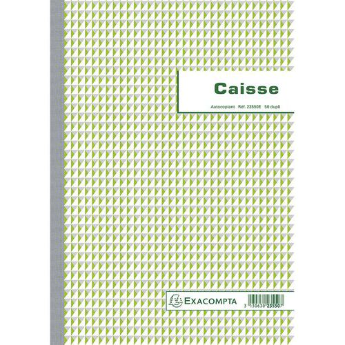 Blocchetto Cassa 29,7 x 21 cm, con 50 foglietti di carta autocopiante in duplice copia,