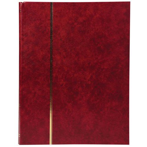 Album per francobolli in ecopelle 16 pagine nere 22,5 x 30,5 cm Rosso,