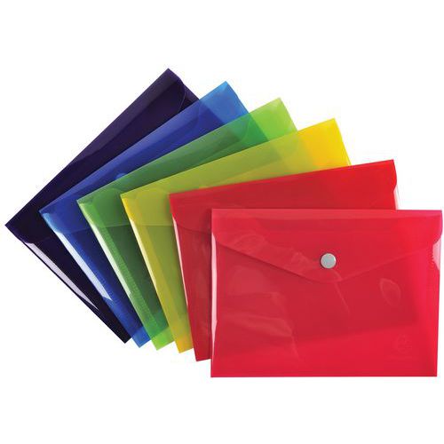 Bustina Iderama a pressione in PP 19 x 14 cm Colori assortiti,