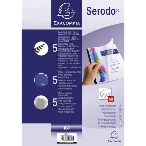 Kit di present. Serodo 6 mm per rilegare fino a 60 fogli A4,