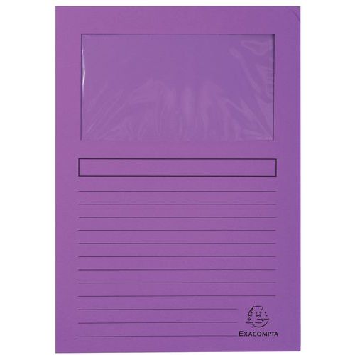 Confezione da 100 cartellette con finestrella FOREVER - 22 x 31 cm - Viola,