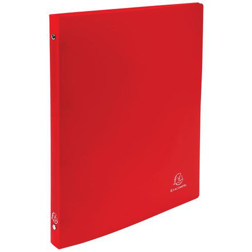 Raccoglitore 4 anelli 15 mm polipropilene Opaco - A4 - Rosso,