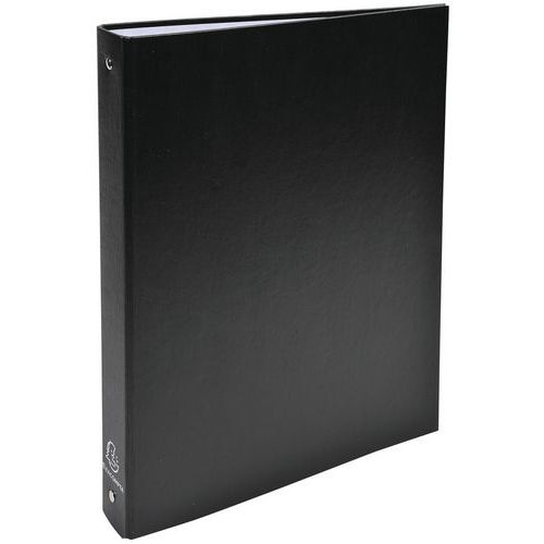 Raccoglitore foderato in polipropilene 4 anelli 30 mm - A4 - Nero,