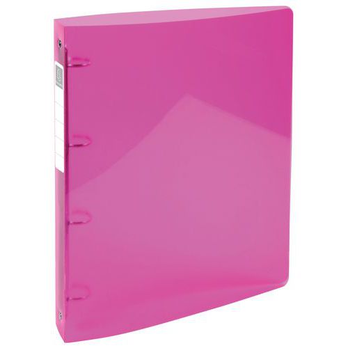 Raccoglitore 4 anelli 30 mm IDERAMA PP 7/10 - A4 maxi - Rosa,