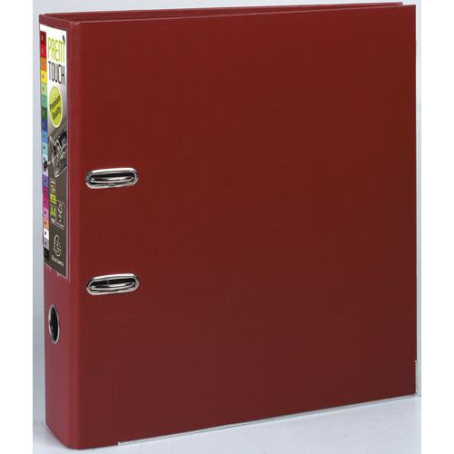Raccoglitore a leva Prem'Touch - Retro da 80 mm - A4 Bordeaux,