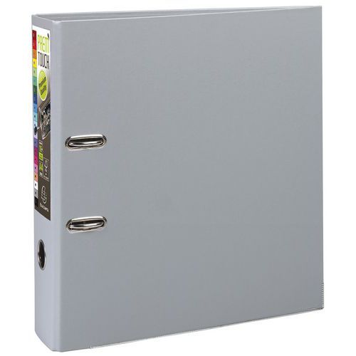 Raccoglitore a leva Prem'Touch - Retro da 80 mm - A4 maxi Grigio scuro,