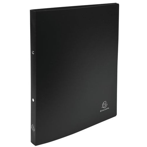 Raccoglitore 2 anelli 15 mm Polipropilene Opaco - A4 - Nero,