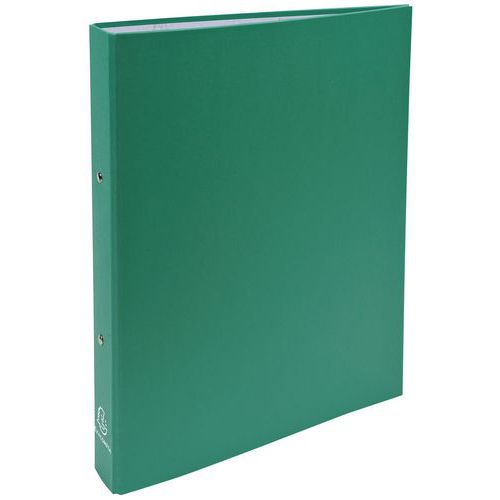 Raccoglitore foderato in PP 2 anelli 30 mm - A4 - Verde scuro,