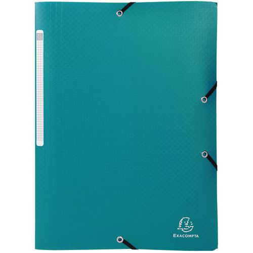 Cartelletta con elastici 3 lembi in polipropilene Opak - A4 - Verde,