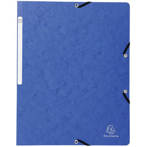 Cartelletta con elastico senza lembi cartoncino lucido 355 g/m² A4 blu,