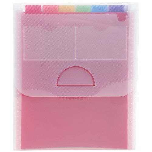 Valigetta portadocumenti verticale 6 scomparti Crystal - A4,