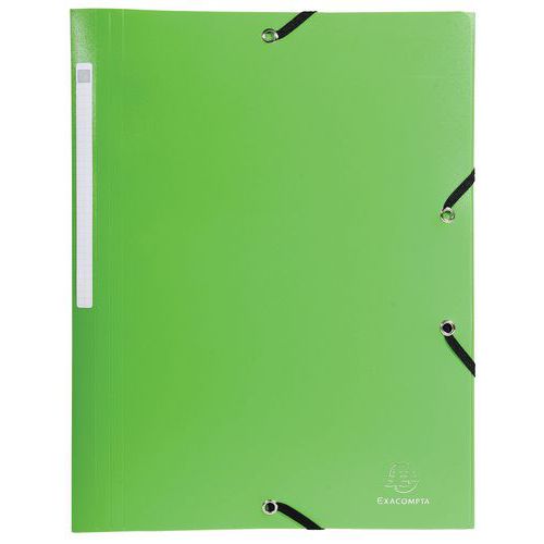 Cartelletta con elastico, 3 lembi PP 5/10 Opaco - A4 arancione,