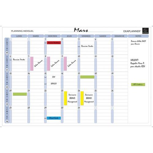 Planner magnetico mensile - testi in francese,