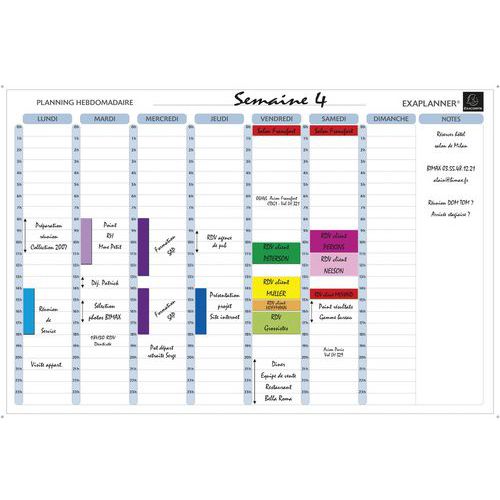 Planner magnetico settimanale - testi in francese,