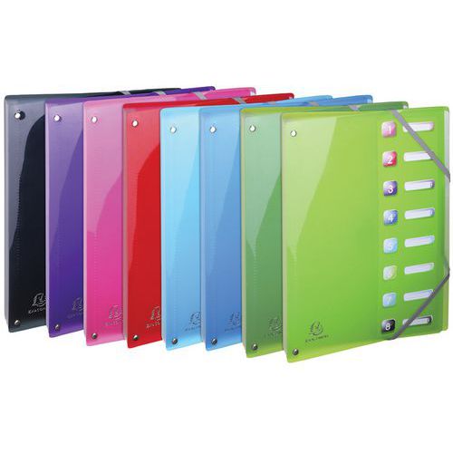 Classificatore estendibile in PP 8 scomp. Iderama A4 col. assort.,