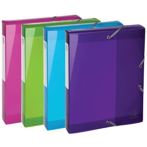 Scatola portadoc. in PP Retro da 40 mm Iderama A4 col. assort. (x 4),