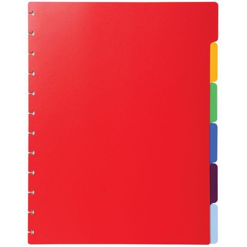 Intercal. polipropilene col. 6 pos. portalistini ad anelli,