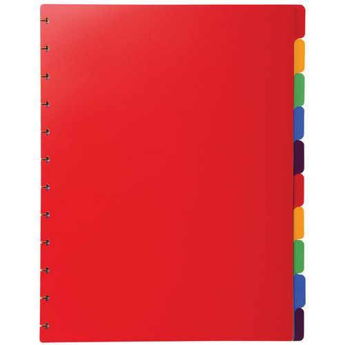 Intercal. polipropilene col. 10 pos. portalistini ad anelli,