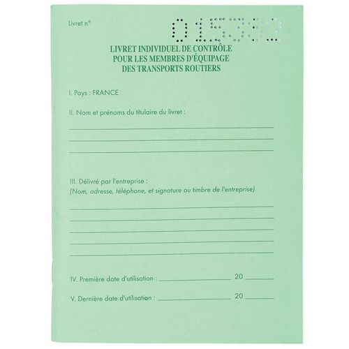 Libretto individuale di controllo,