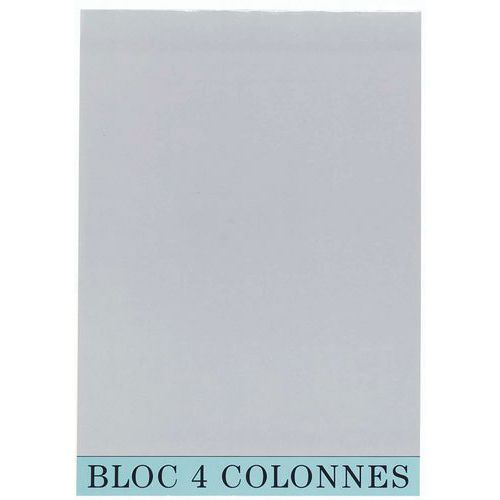 Blocchetto controllo contabile 29,7 x 21 cm 4 colonne - 70 fogli,