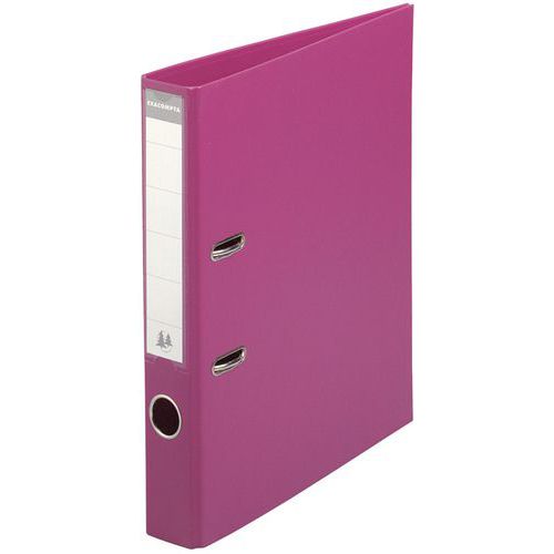 Raccoglitore a leva export in PVC A4, retro da 50 mm Fucsia,